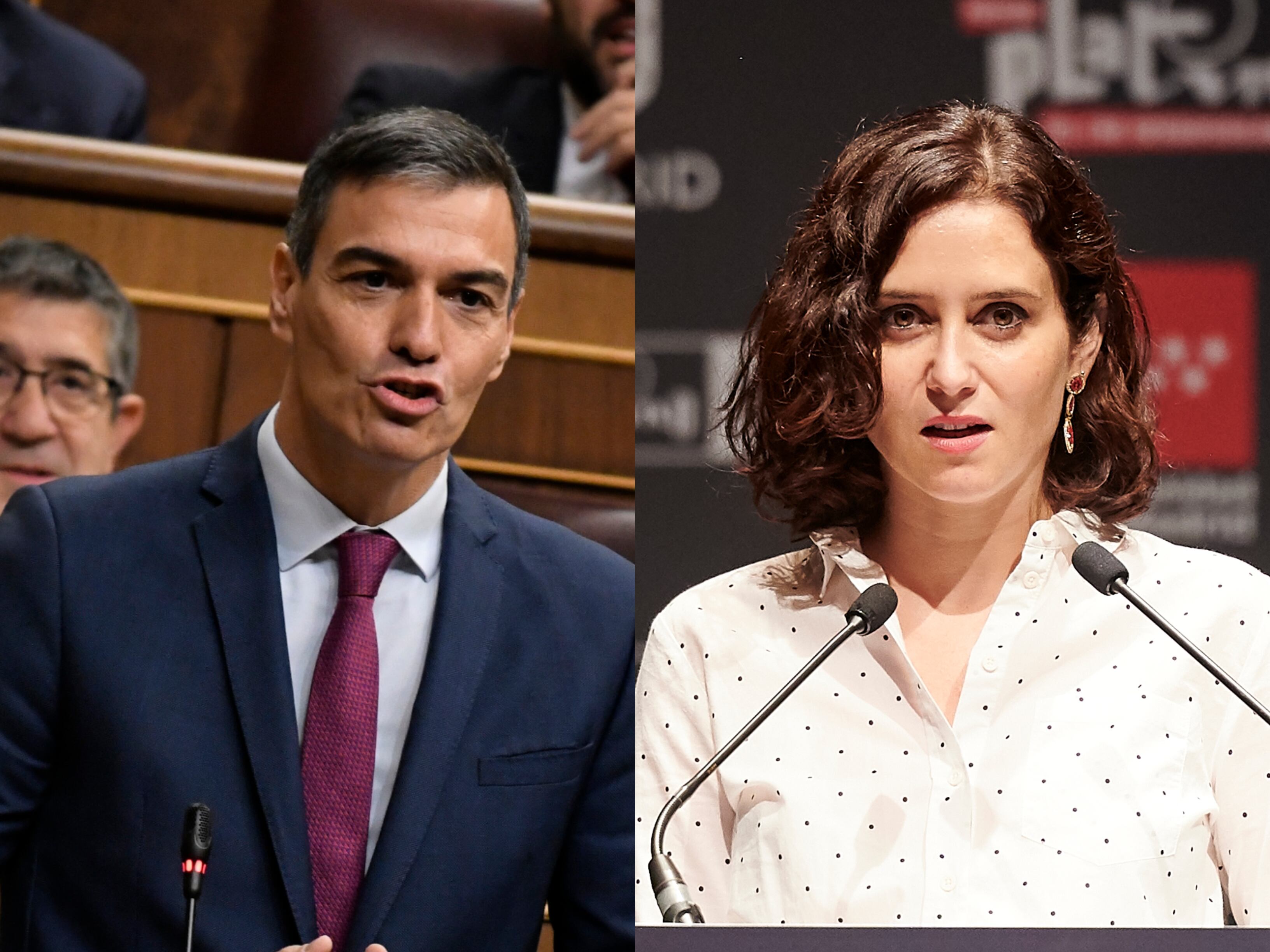 Pedro Sánchez y Isabel Diaz Ayuso. Getty Images