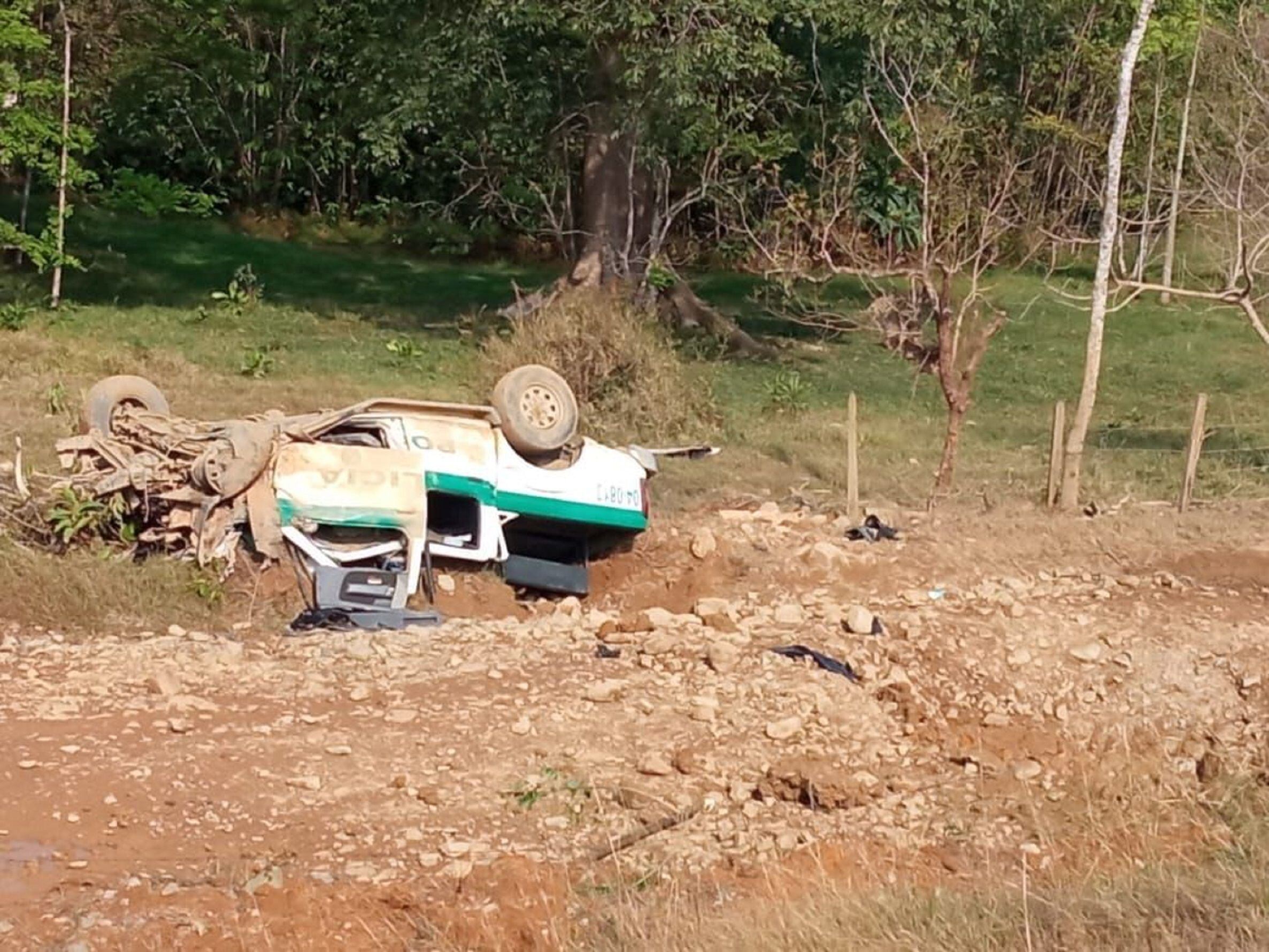 Siete policías heridos deja hostigamiento en el sur de Córdoba. Foto: cortesía.