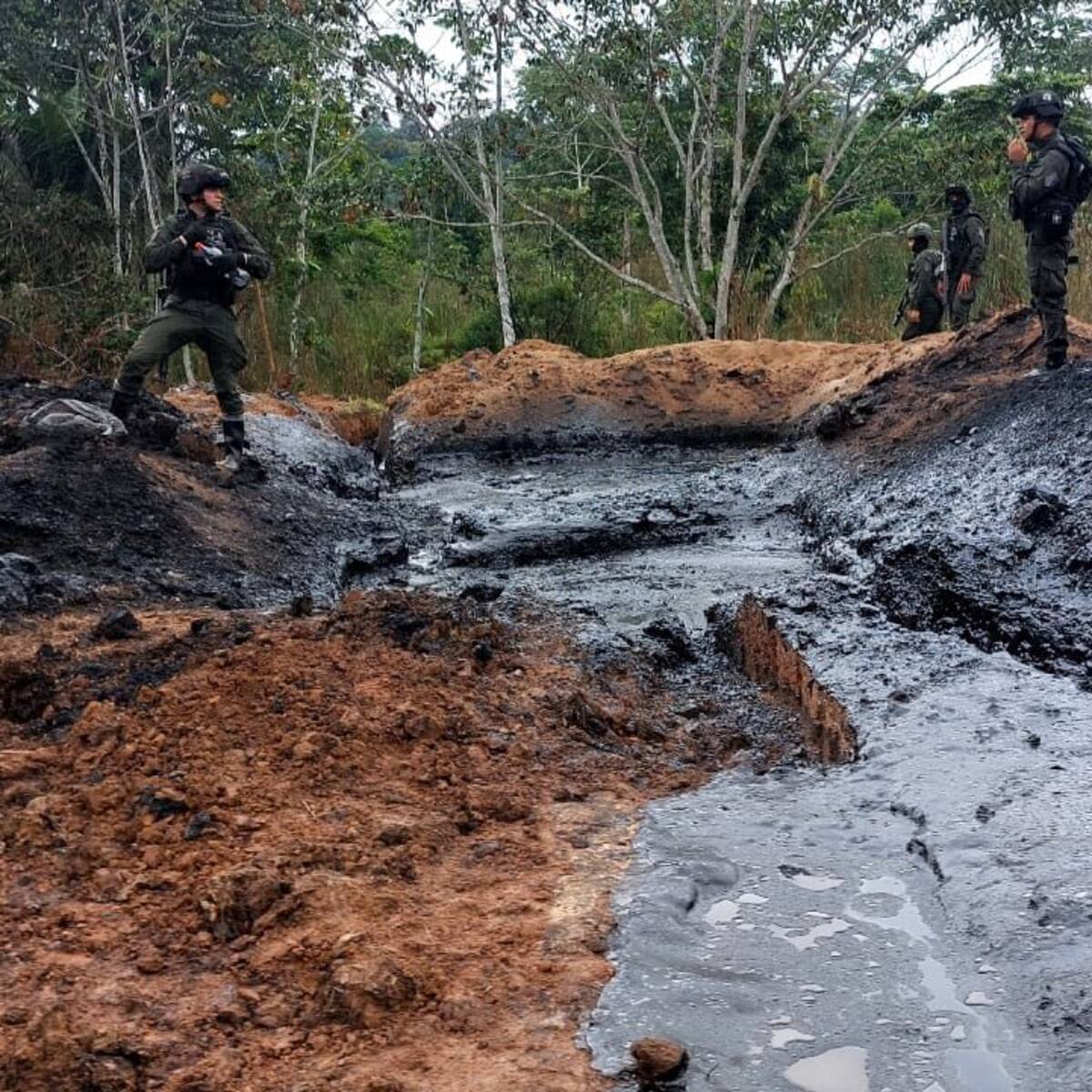 Destruida refinería artesanal de los Comandos de Frontera en Putumayo