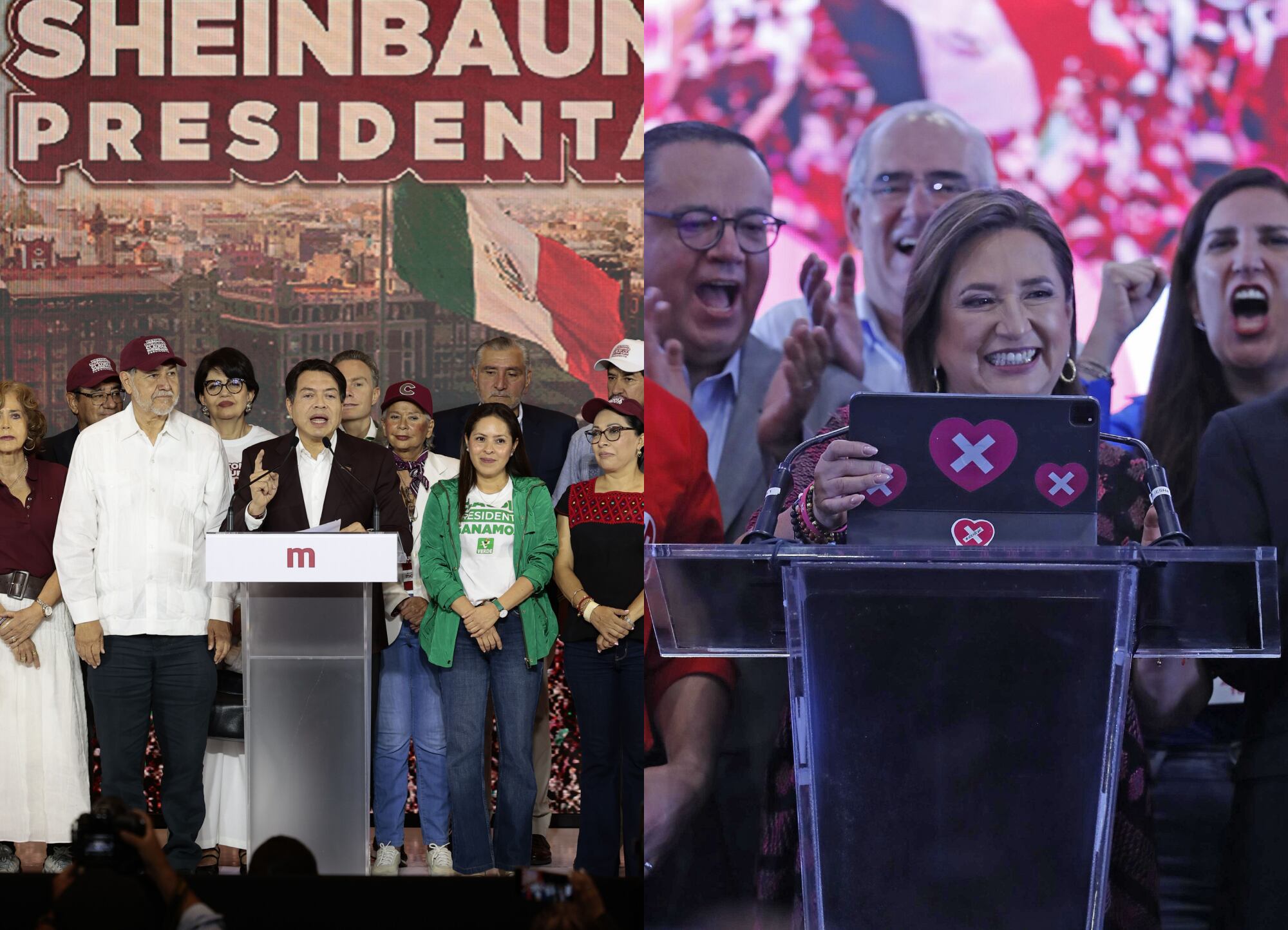 Campañas de Sheinbaum y Gálvez | Fotos: EFE