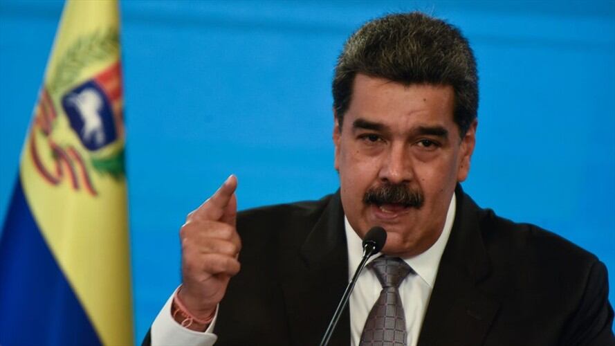 Nicolás Maduro, en una alocución presidencial en el Palacio de Miraflores. Foto: Getty Images