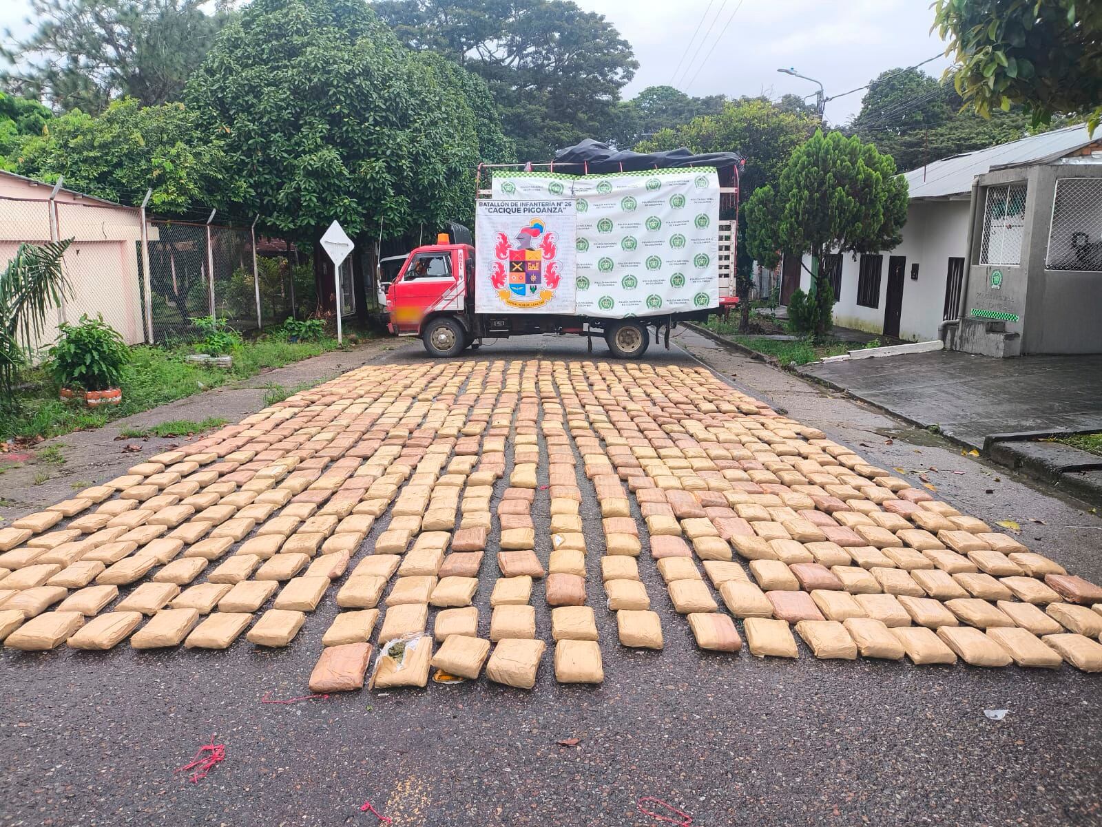 Cargamento de marihuana. Foto: cortesía Policía.