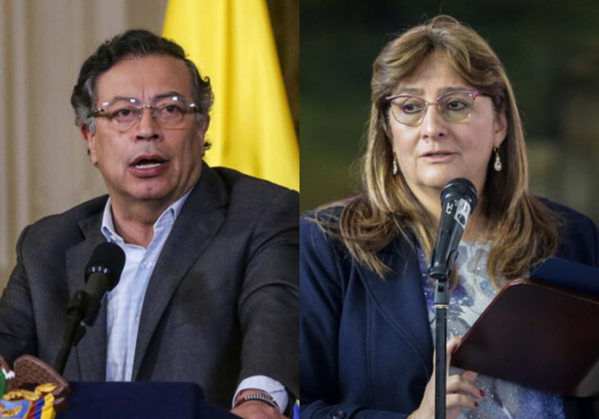Gustavo Petro y Ángela María Buitrago. Fotos: (Colprensa - Catalina Olaya)