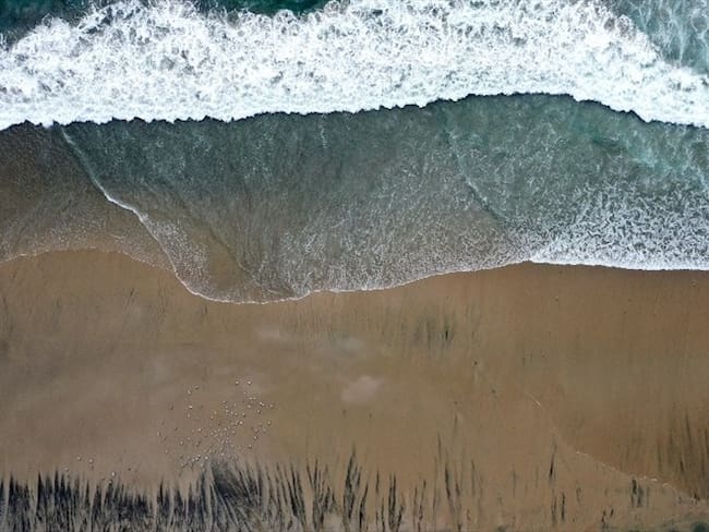 Vista aérea del derrame de petróleo en California. Foto: Getty Images/Mario Tama