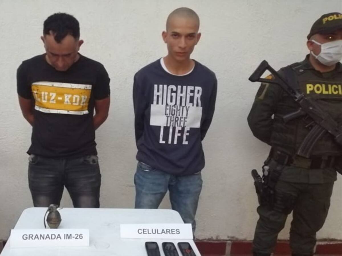 Capturados dos hombres con granadas de fragmentación y documentos alusivos al Epl