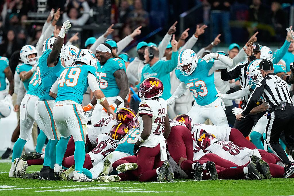 Miami Dolphins vs. Washington Commanders. Foto: Getty Images.