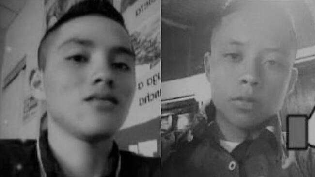 Yeison Fajardo Ruiz de 15 años y Alejandro Fajardo Ruiz de 16 años de edad. Foto: Cortesía