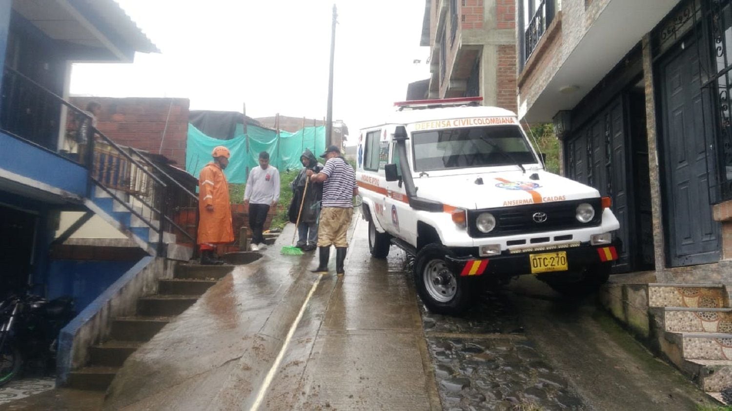 Lluvias ocasionaron afectaciones a varias viviendas de Ansema, Caldas. Crédito: Defensa Civil de Anserma, Caldas.