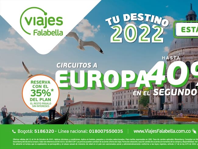 Su destino 2022 está en las ofertas de Viajes Falabella