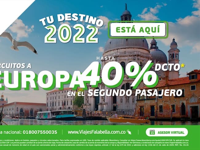 Su destino 2022 está en las ofertas de Viajes Falabella