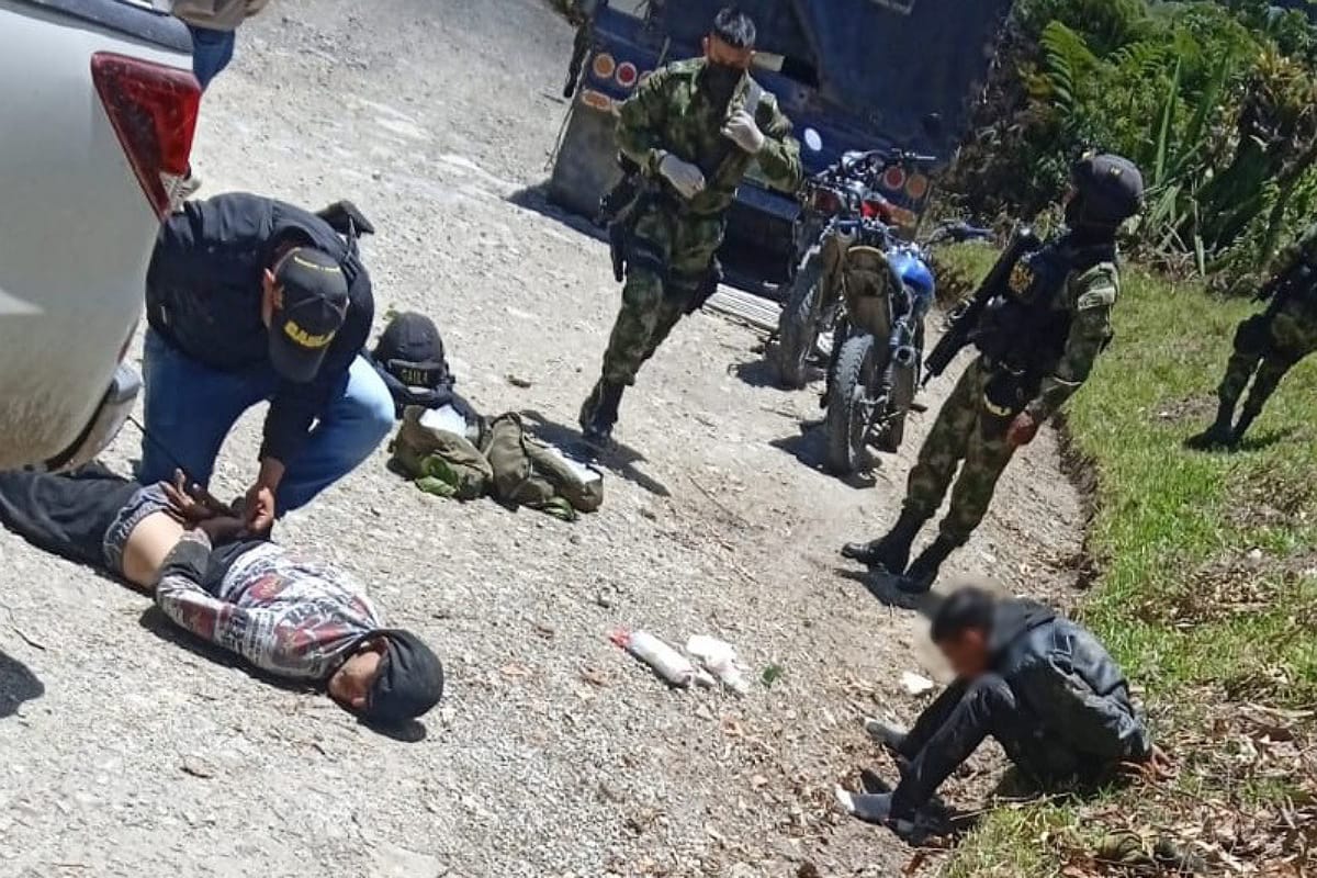 La operación militar se desarrolló en el sector de Santa Leticia, zona rural del municipio de Puracé. Crédito: EJército Nacional.