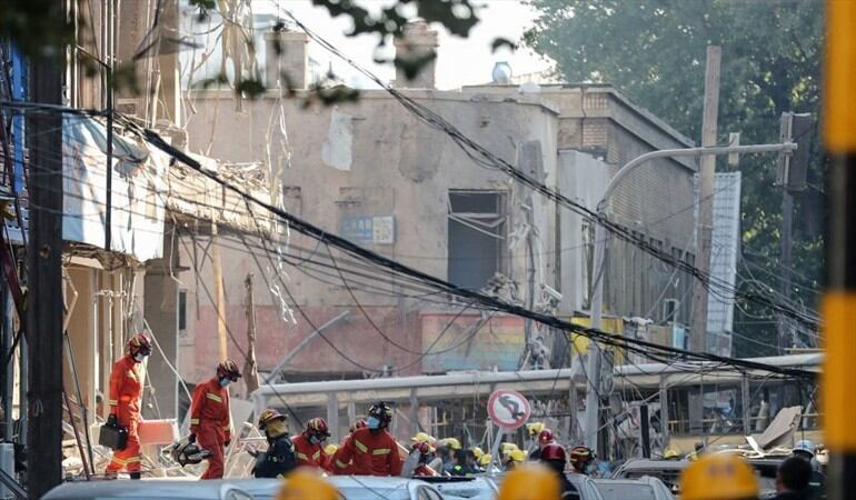 Explosión en un restaurante de la ciudad de Shenyang, en el noreste de China. Foto: -/CNS/AFP via Getty Images