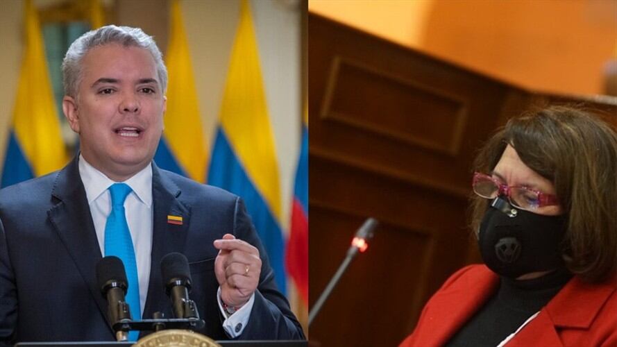 Iván Duque y  Aída Avella. Foto: Presidencia y Colprensa