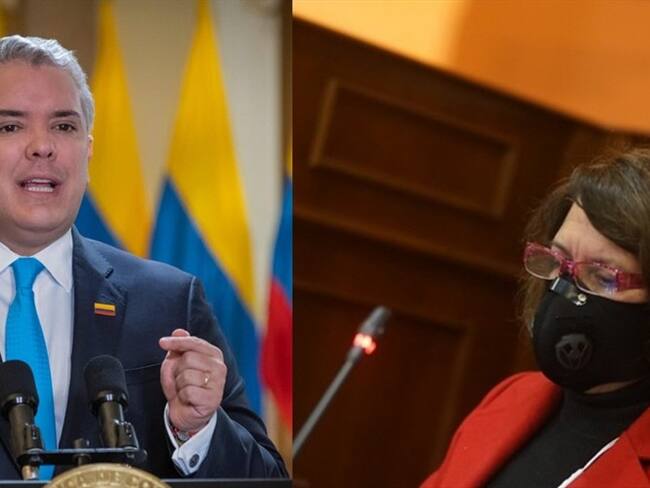 Iván Duque y Aída Avella. Foto: Presidencia y Colprensa