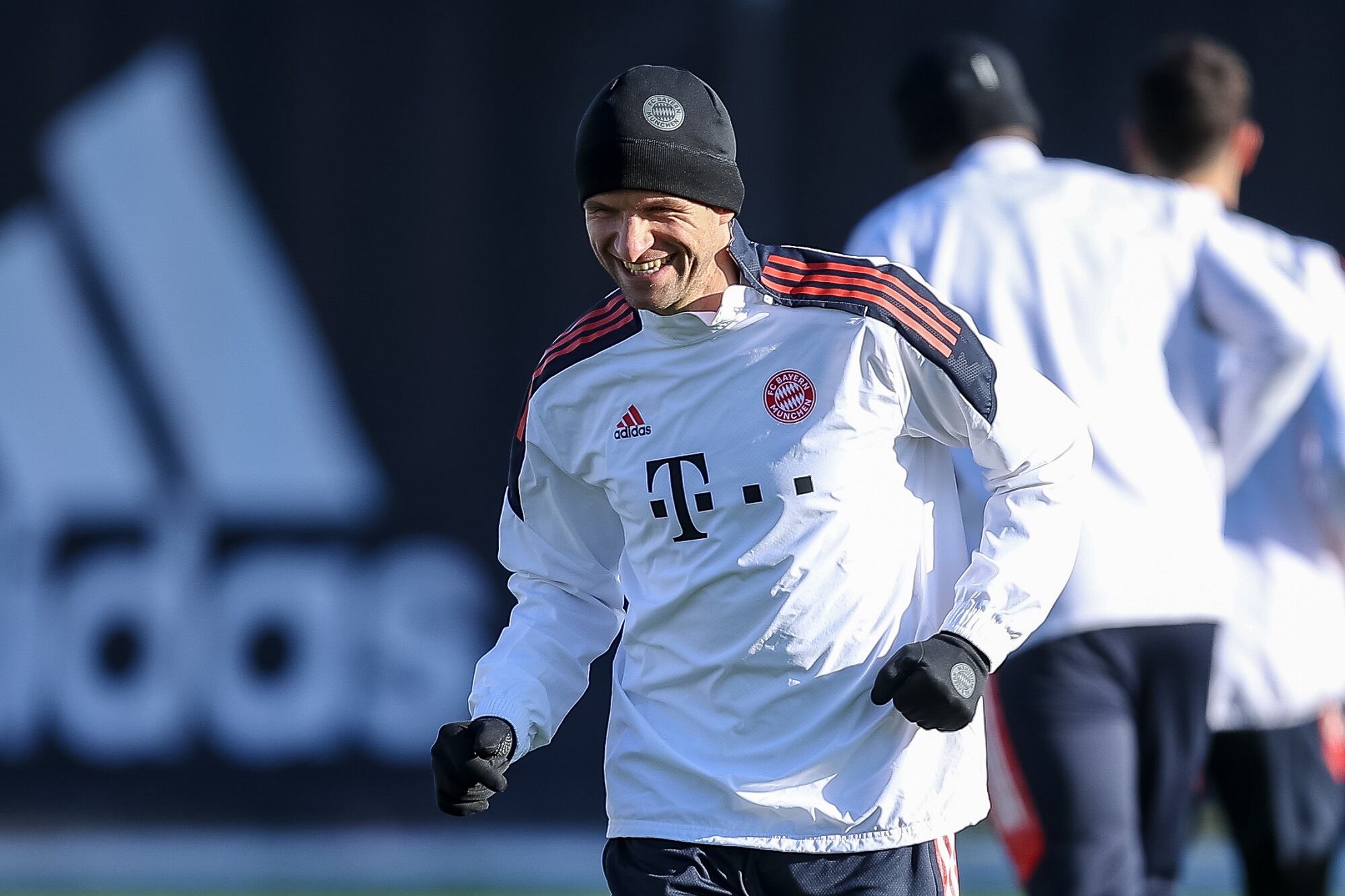 Thomas Müller en el entrenamiento del Bayern Múnich