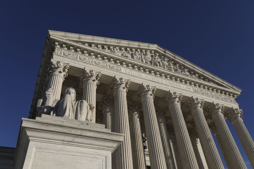 WASHINGTON D.C., UNITED STATES - DECEMBER 28: The Supreme Court of the United States building are seen in Washington D.C., United States on December 28, 2022. (Photo by Celal Gunes/Anadolu Agency via Getty Images)