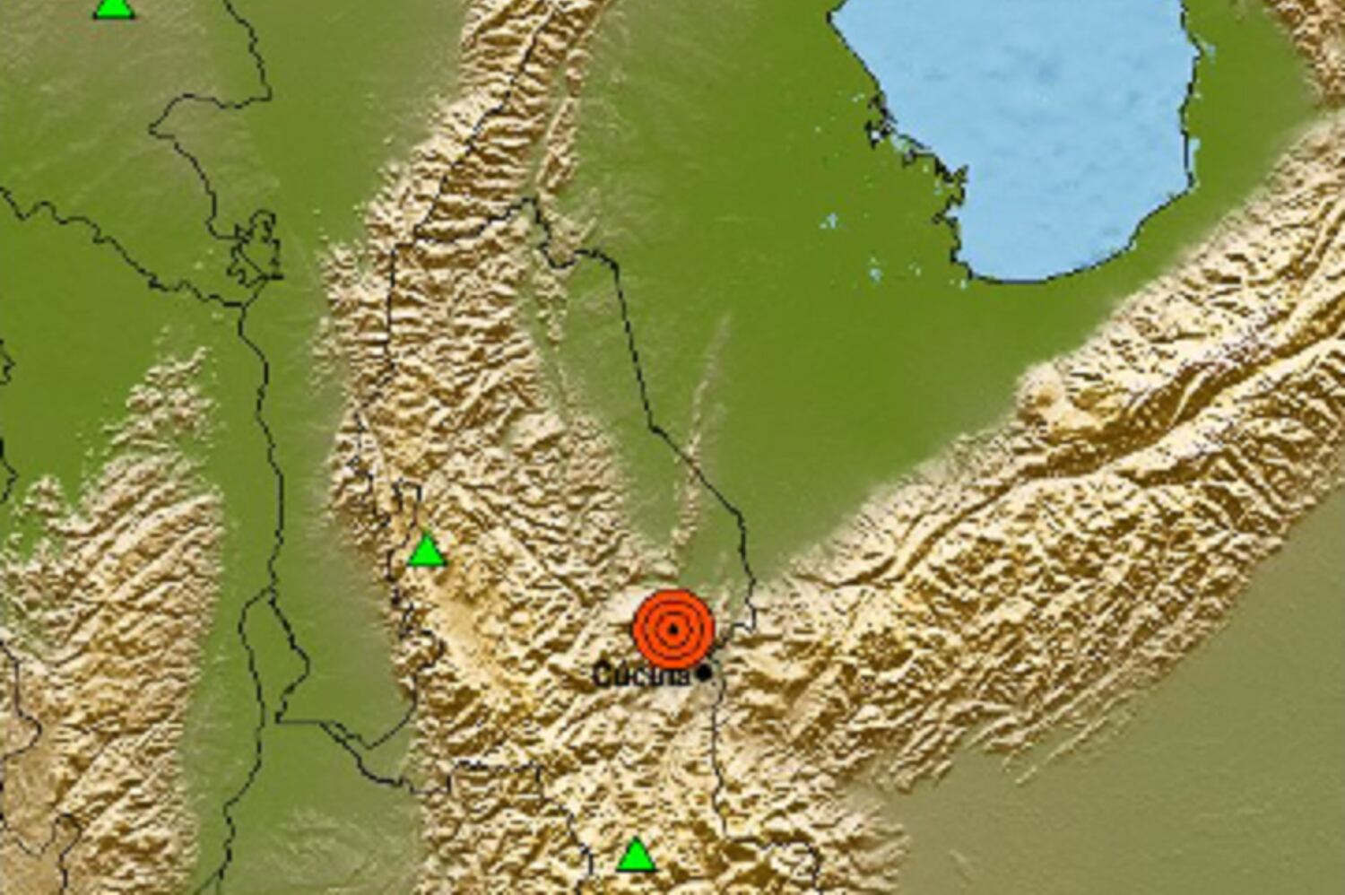 Sismo en El Zulia, Norte de Santander. Foto: Servicio Geológico Colombiano