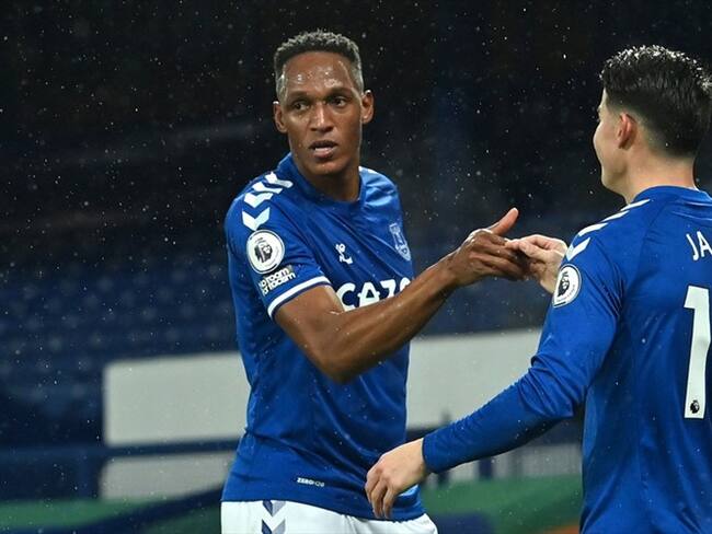 James Rodríguez y Yerry Mina dieron ‘cátedra’ de cómo hablar inglés en divertido video. Foto: Paul Ellis - Pool/Getty Images