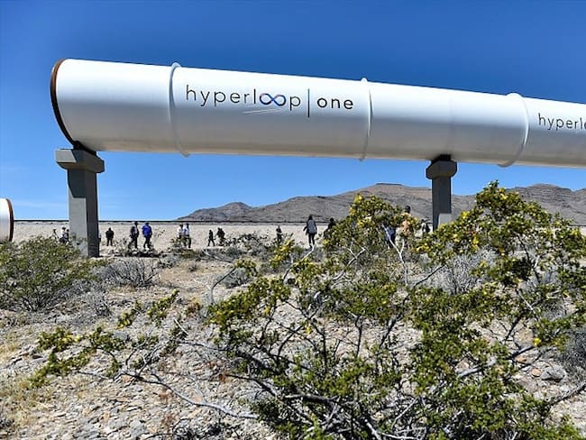 Uno de los tubos del Hyperloop presentados por Elon Musk. Foto: Getty Images