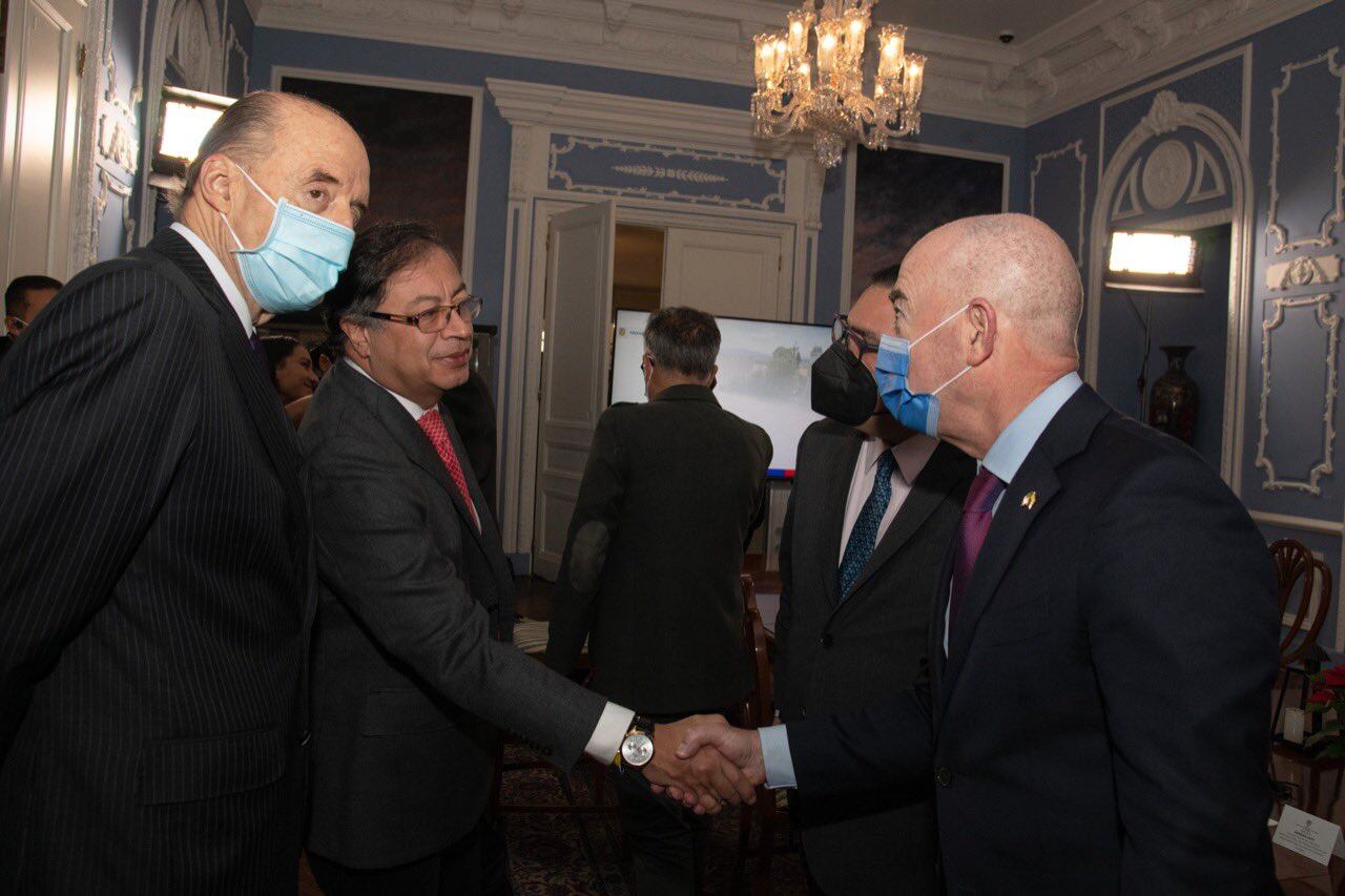 Reunión entre Gustavo Petro y Alejandro Mayorkas. Foto: Presidencia