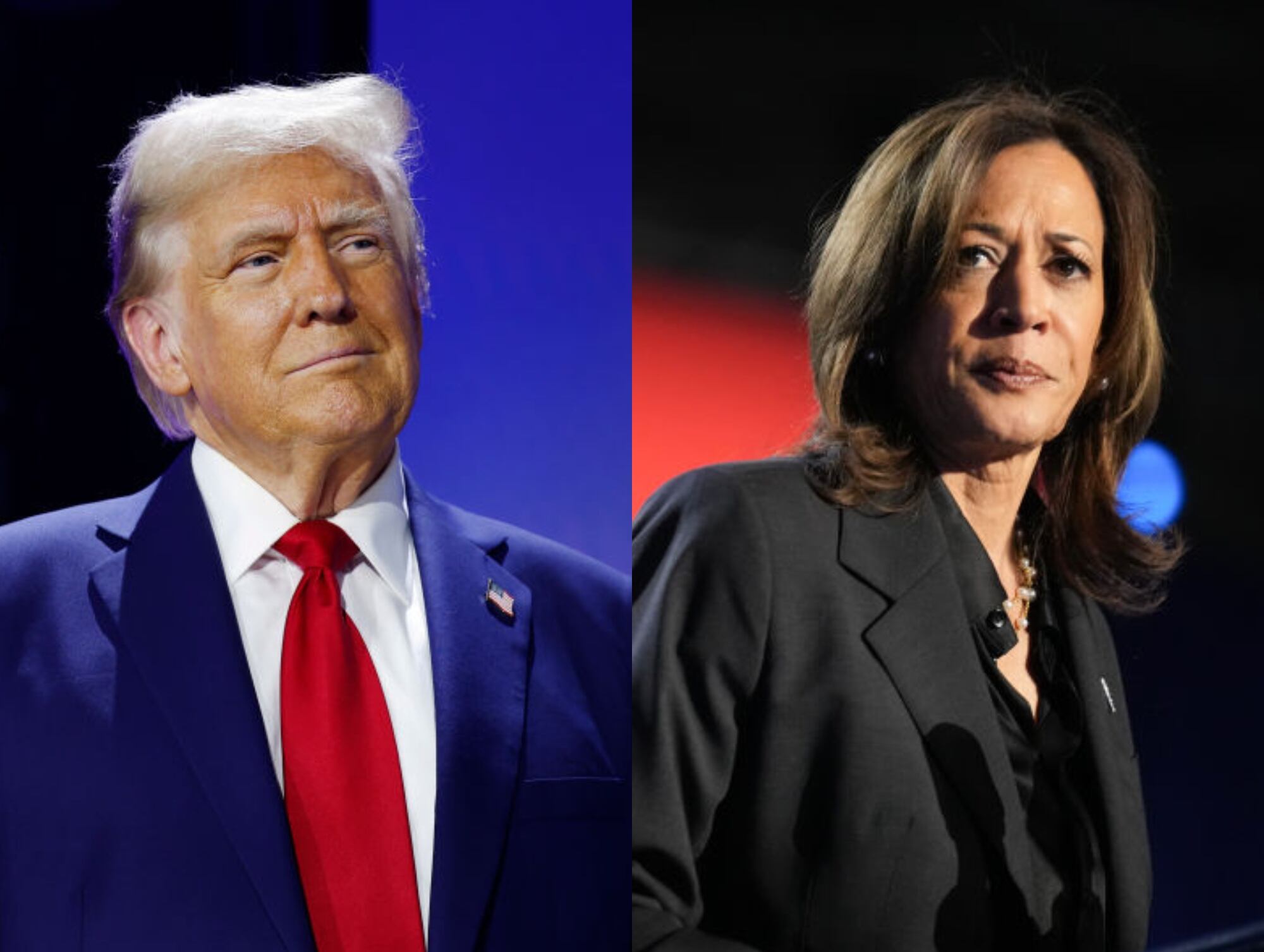Donald Trump. I Foto: Anna Moneymaker/Getty Images. Kamala Harris. I Foto: Andrew Harnik/Getty Images.