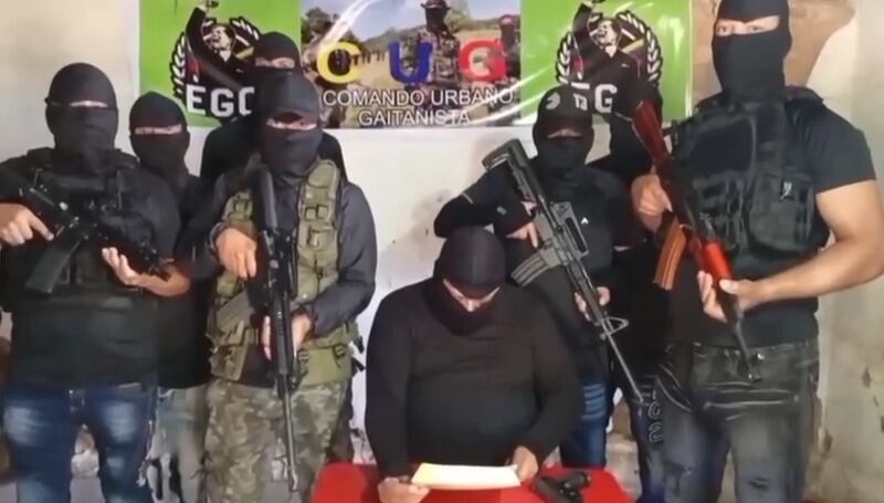 “Los Gaitanistas” le declararon la guerra a bandas trasnacionales en Norte de Santander. / Foto: Tomada de video.