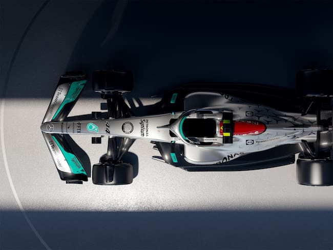 Nuevo monoplaza de Mercedes para la temporada 2022 / Foto: Mercedes