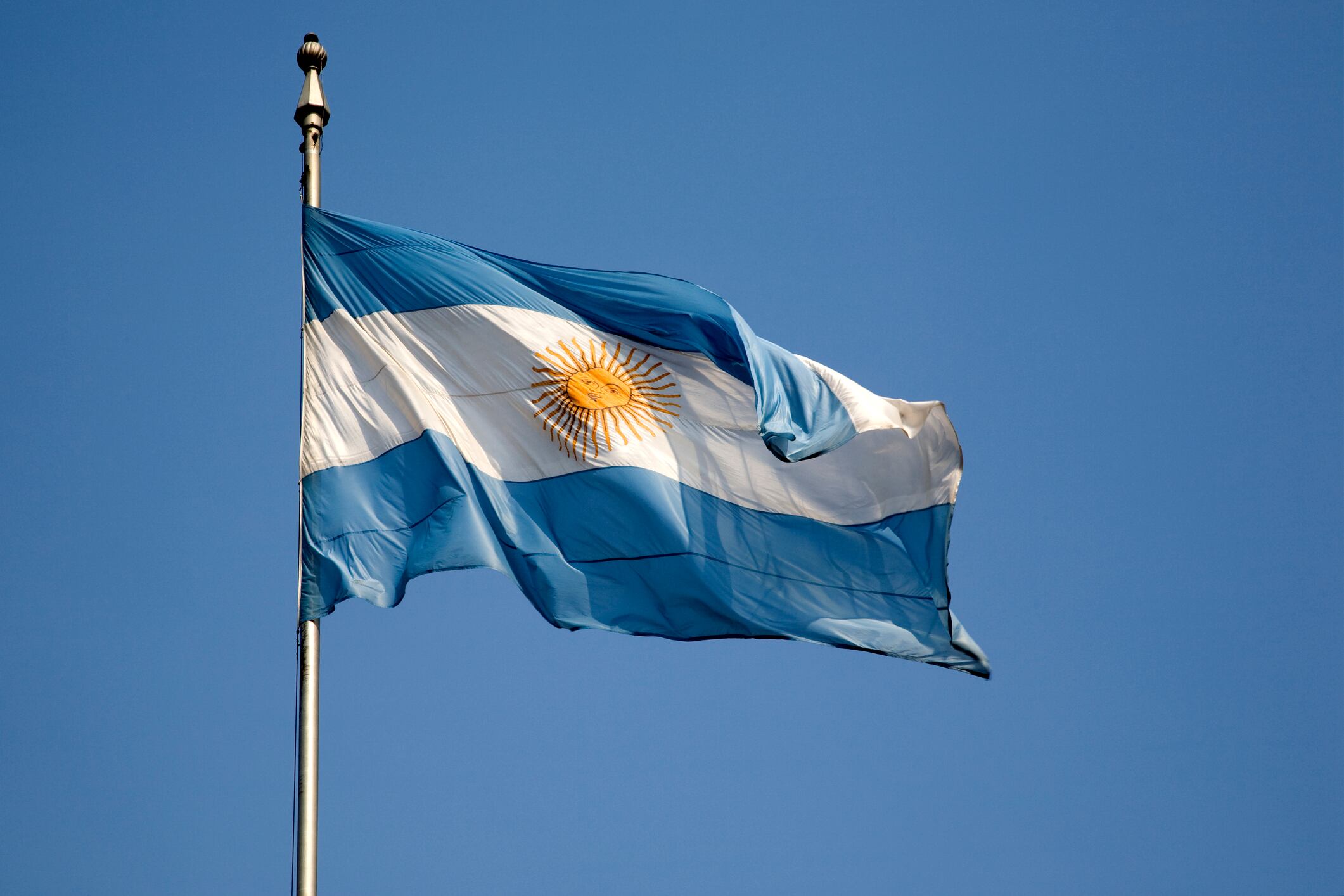 Bandera de Argentina imagen de referencia. Foto: Getty Images.