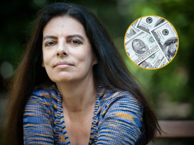 Françoise Bettencourt-Meyers la mujer más rica del mundo. En el círculo, la imagen de varios dólares (Fotos vía GettyImages)