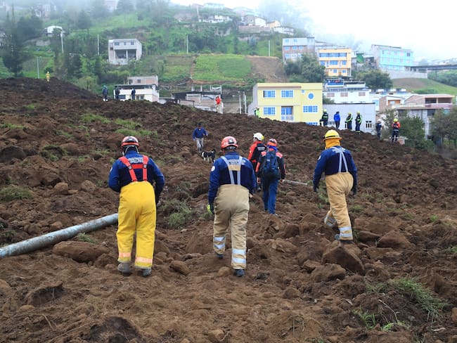Derrumbe en Alausí, Ecuador | Crédito: EFE