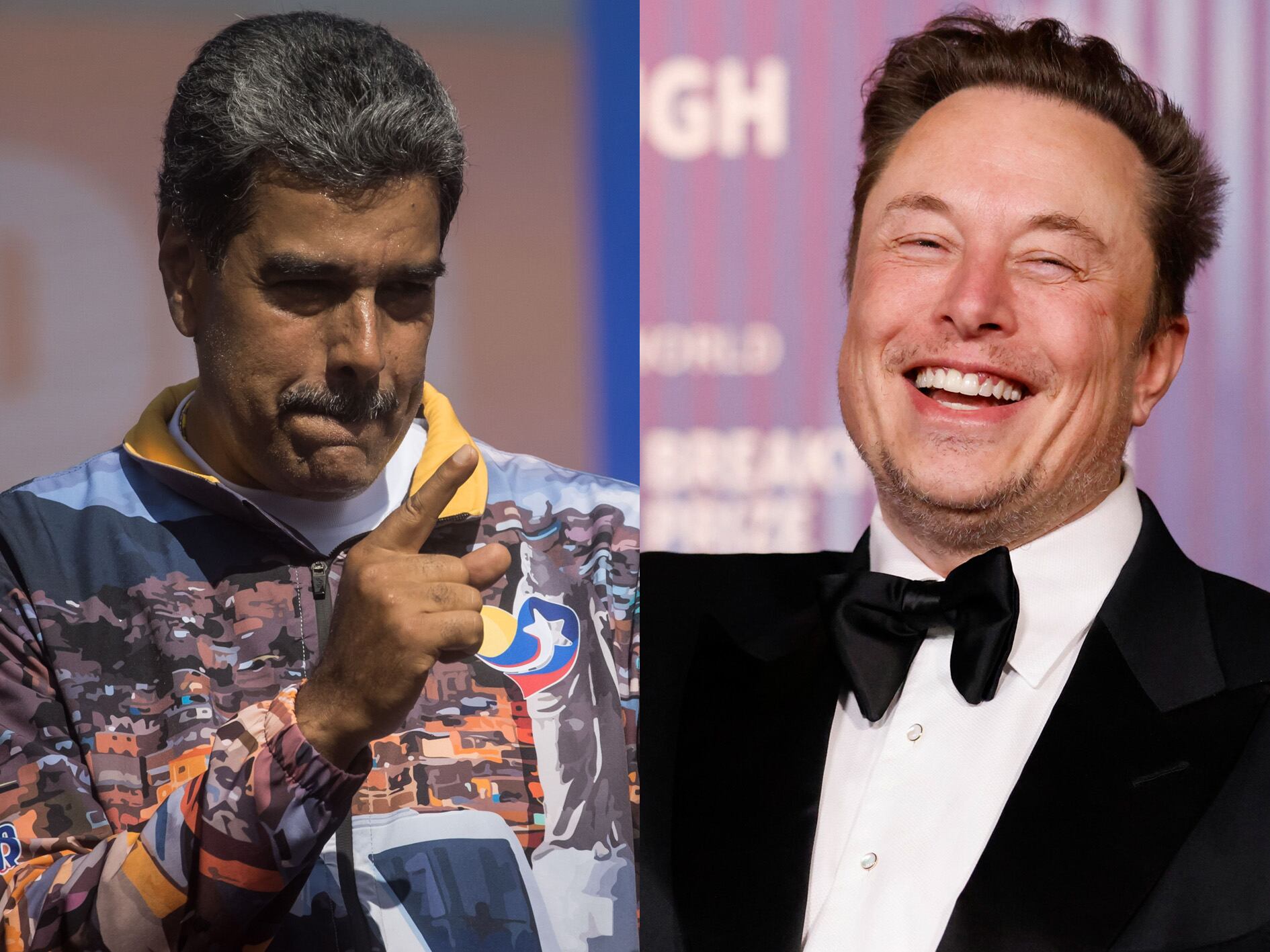 Elon Musk y Nicolás Maduro. EFE/Miguel Gutiérrez/Caroline Brehman