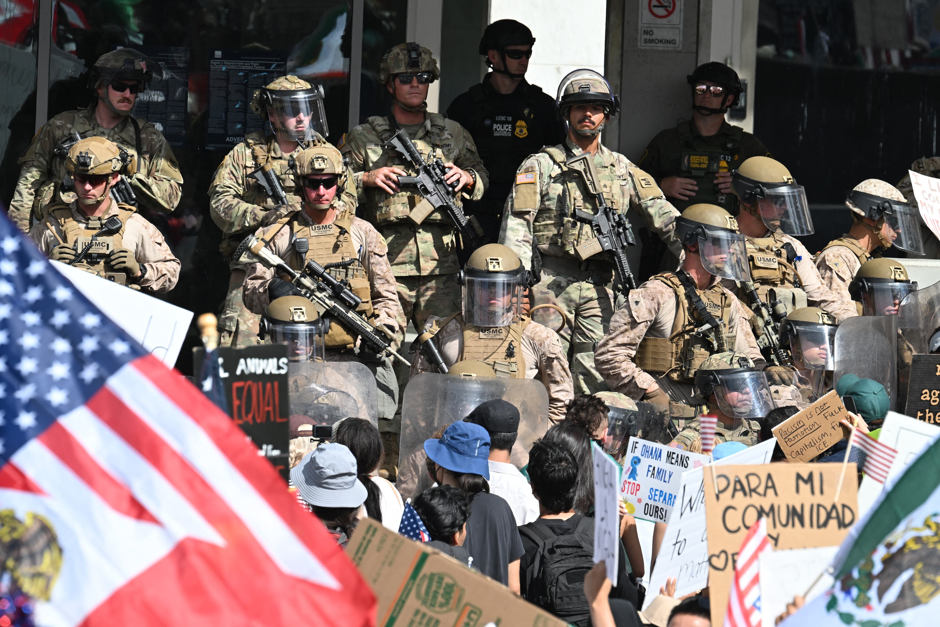 Guardia Nacional de EE.UU. Foto: ROBYN BECK/AFP via Getty Images.