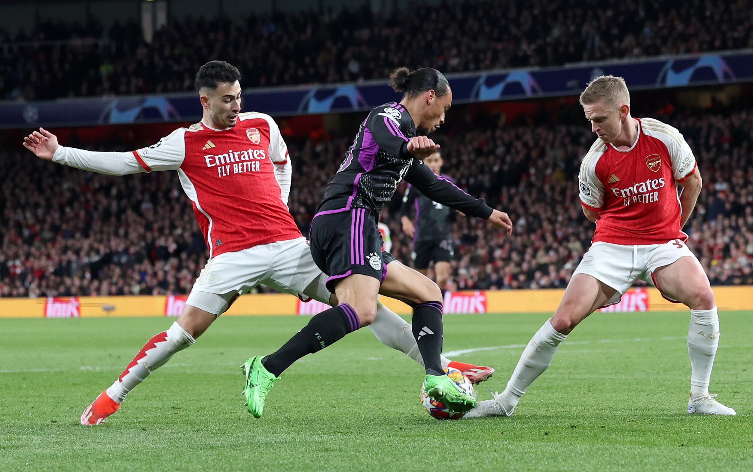 Partido de ida, cuartos de final, Champions League, Arsenal Vs. Bayern Munich. Foto: EFE/EPA/ANDY RAIN