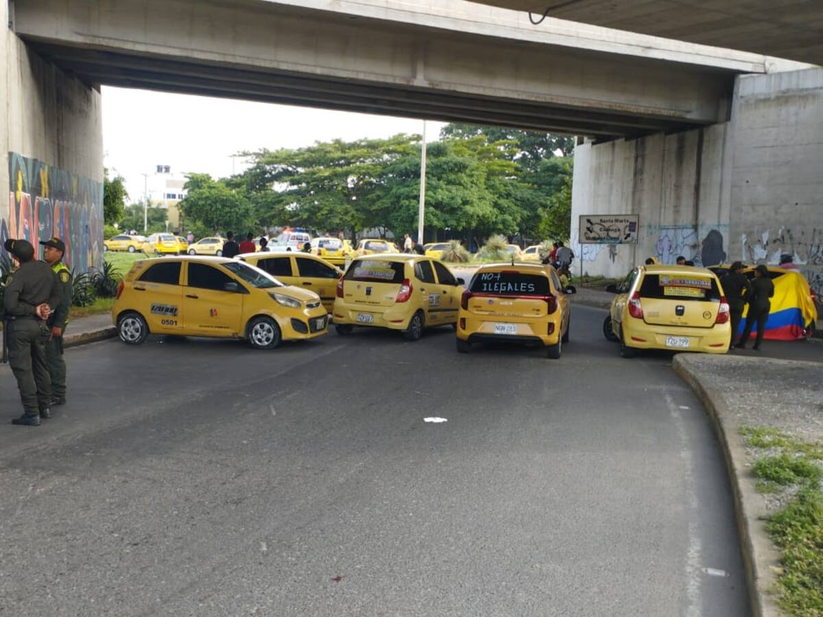 Paro de taxistas en Santa Marta afecta la movilidad en algunos sectores