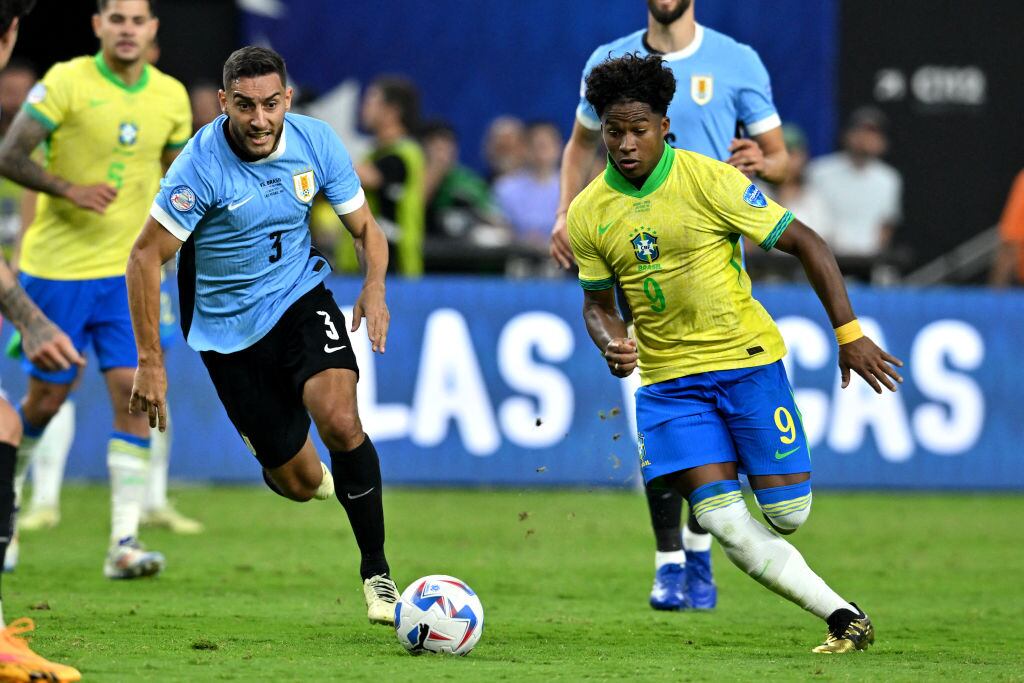 Uruguay vs. Brasil, cuartos de final, Copa América 2024. Foto: ROBYN BECK/AFP via Getty Images