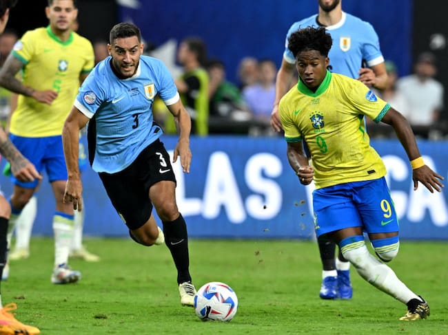 Uruguay vs. Brasil, cuartos de final, Copa América 2024. Foto: ROBYN BECK/AFP via Getty Images