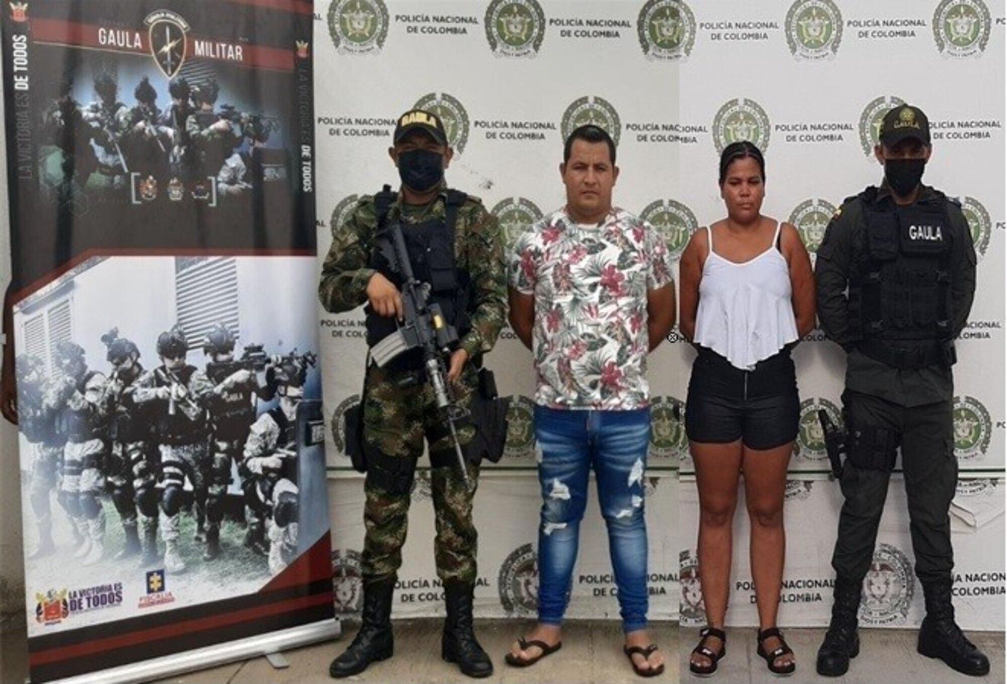 Capturados/ Policía Metropolitana de Santa Marta 