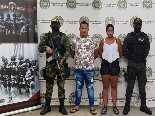 Capturados/ Policía Metropolitana de Santa Marta 