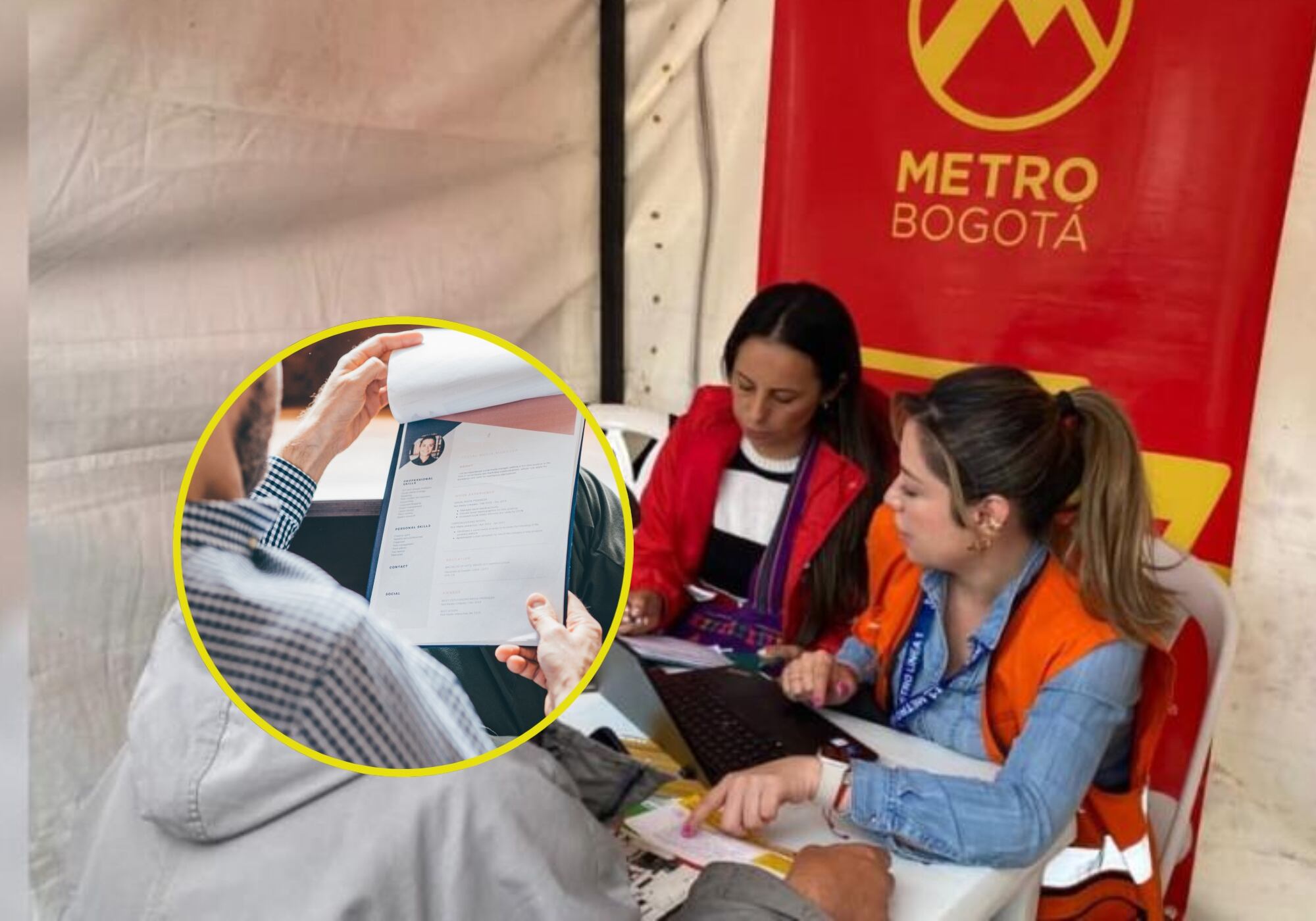 Trabajo en obras del Metro de Bogotá. Foto: Getty Images.