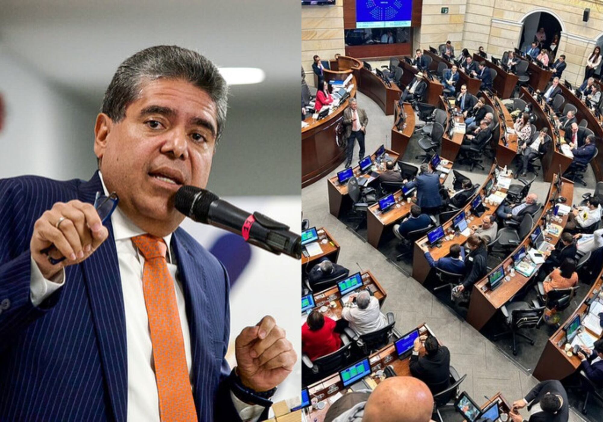 Carlos Hernán Rodríguez y Senado de la República. Foto: (Colprensa - John Paz) / (Colprensa-Prensa Senado).