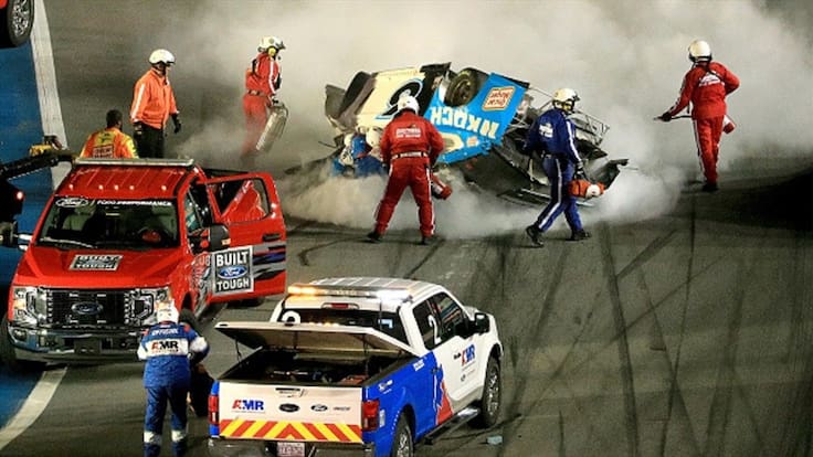 Impactante accidente de Ryan Newman en las 500 millas de Daytona. Foto: Getty Images