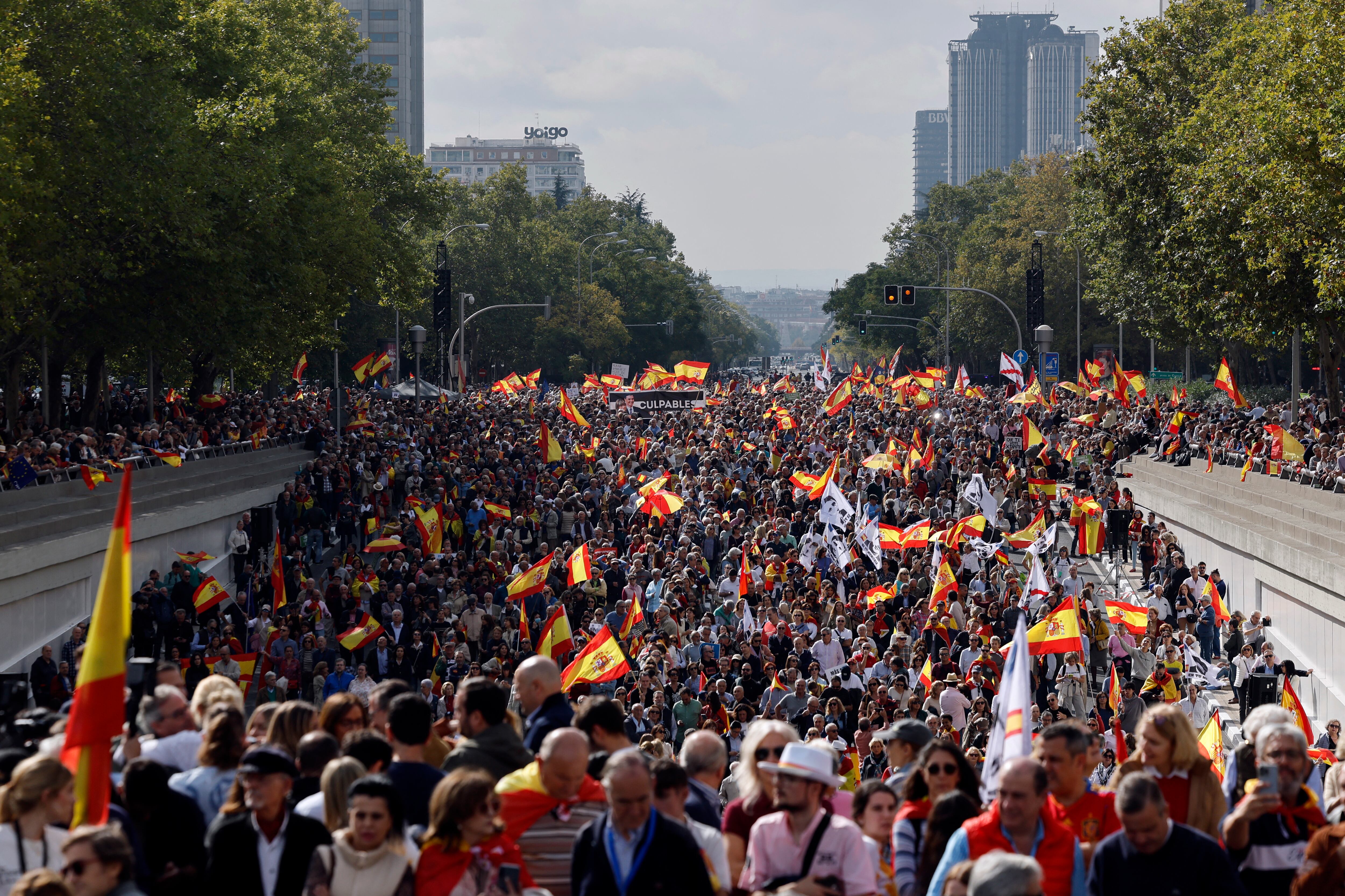 Protestas en España. FOTO: OSCAR DEL POZO/AFP via Getty Images