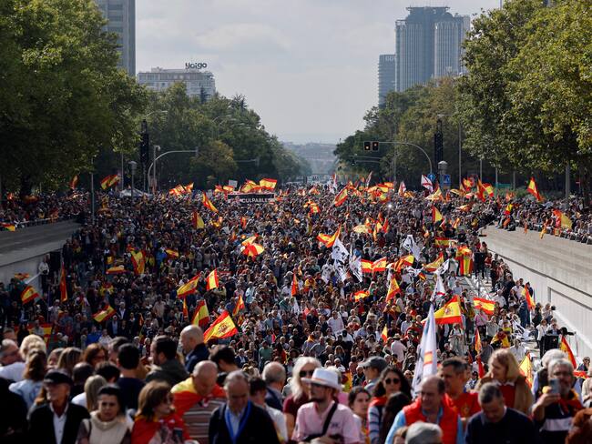 Protestas en España. FOTO: OSCAR DEL POZO/AFP via Getty Images