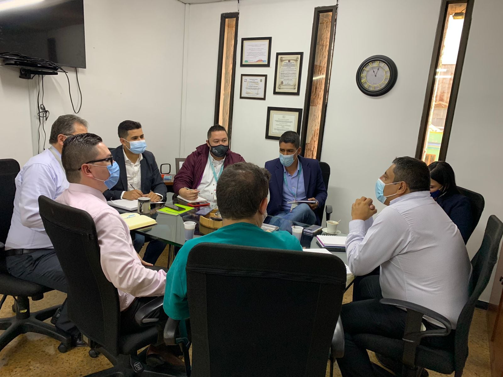 Personería inició diálogos con la EPS Salud Total para atención oncológica. Crédito: Personería de Manizales.