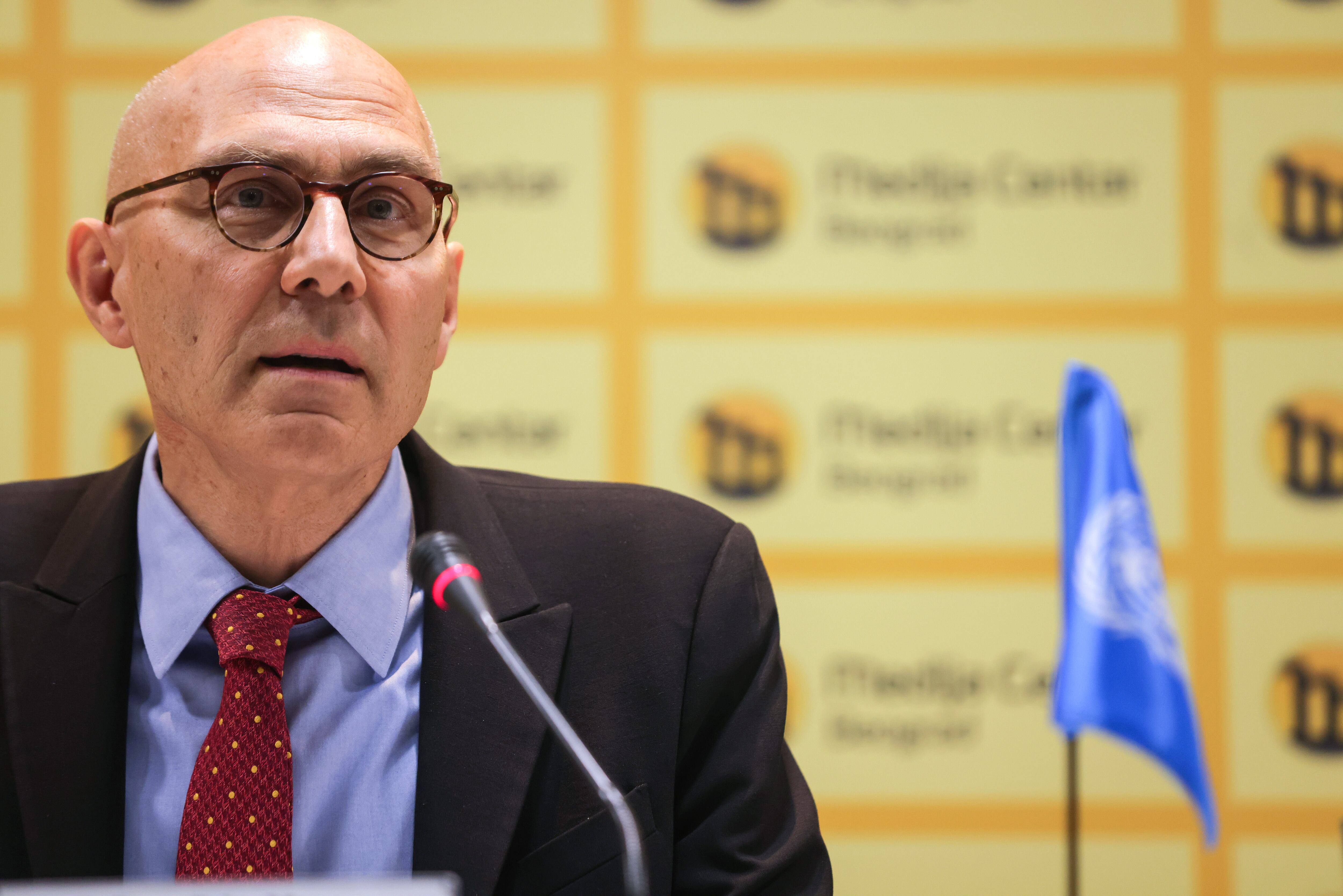 El alto comisionado de la ONU para los Derechos Humanos, Volker Turk, declaró que los "ataques mortales" en Gaza son "crímenes de guerra". (Belgrado) EFE/EPA/ANDREJ CUKIC