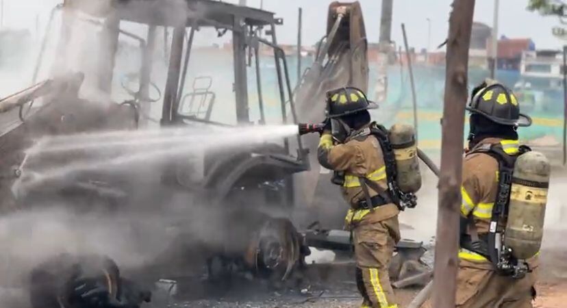 Explosión por tubo de gas cerca al Portal Américas. Cortesía: Bomberos Bogotá