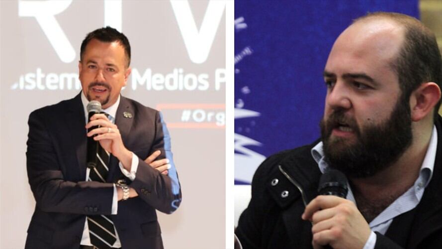 Los periodistas Juan Pablo Bieri y Santiago Rivas. Foto: Colprensa
