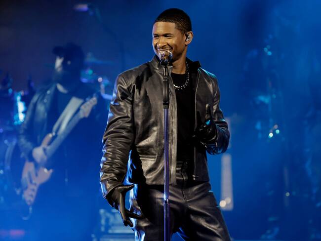INGLEWOOD, CALIFORNIA: (FOR EDITORIAL USE ONLY) In this image released on August 2, Usher performs onstage during a taping of iHeartRadio’s Living Black 2023 Block Party in Inglewood, California. (Photo by Kevin Winter/Getty Images for iHeartRadio )