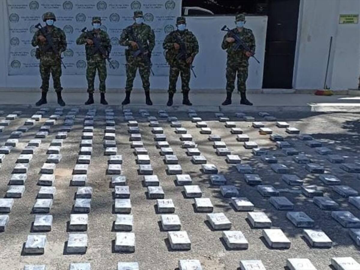 Autoridades incautan más de 200 kilogramos de cocaína en Cesar