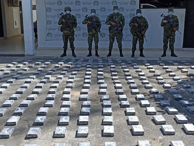 Incautan más de 200 kilogramos de cocaína en Cesar. Foto: Cortesía Ejército